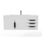 Castello Usa Nile 48" Wall Mounted White Vanity With White Top AndAnd Black Handles CB-MC-48W-BL-2053-WH - alternate 1